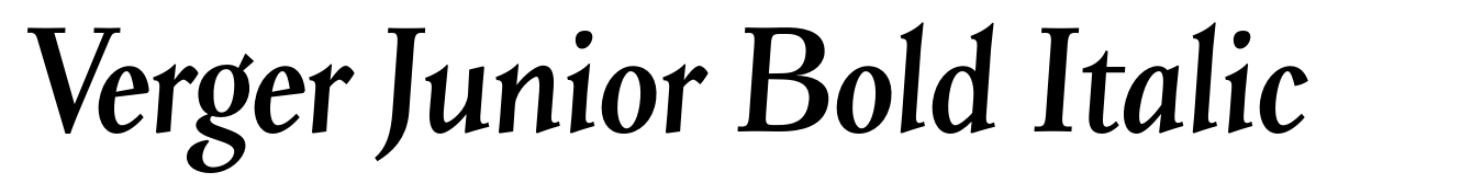 Verger Junior Bold Italic